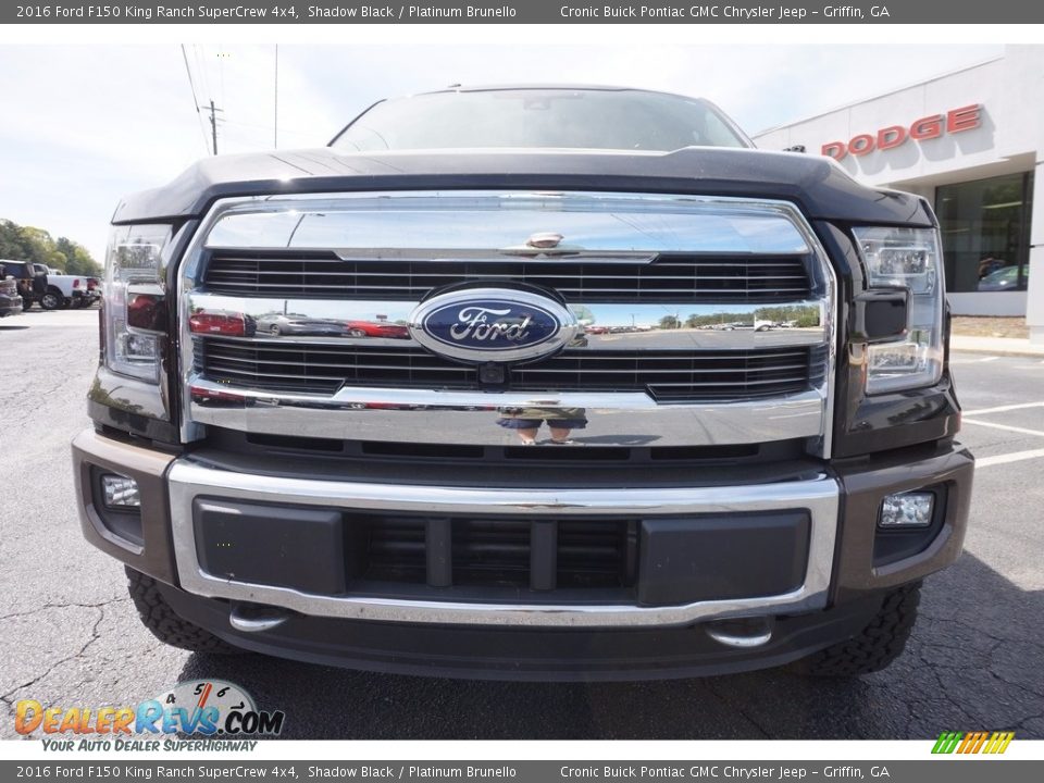2016 Ford F150 King Ranch SuperCrew 4x4 Shadow Black / Platinum Brunello Photo #2