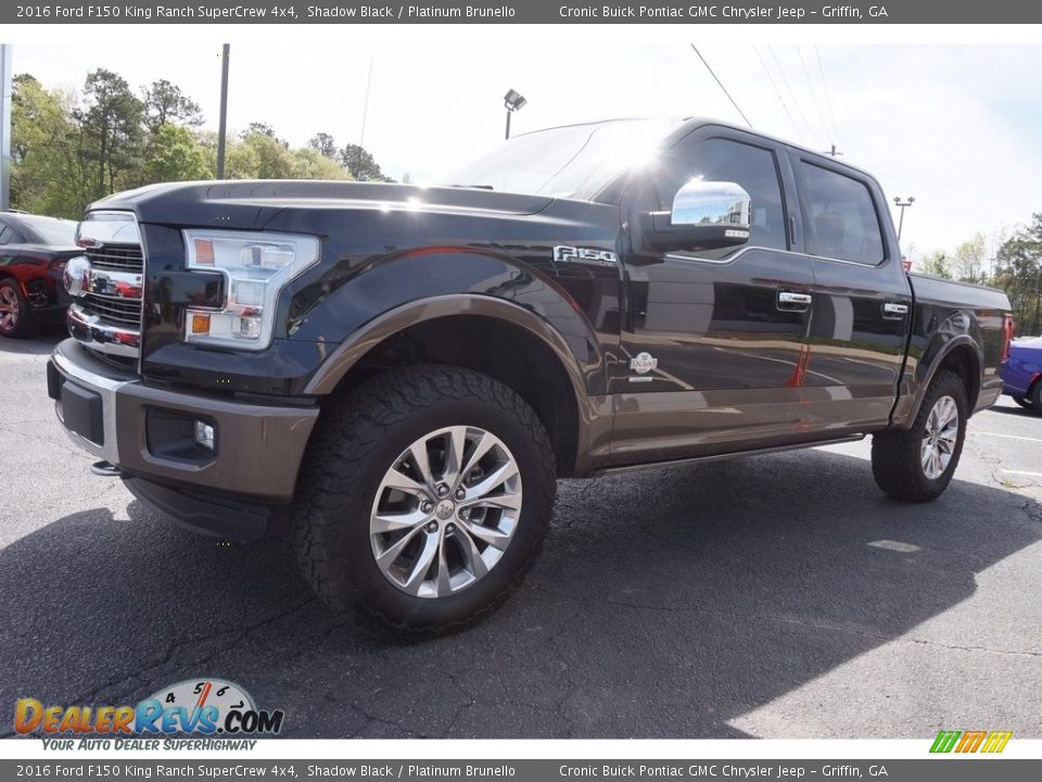 2016 Ford F150 King Ranch SuperCrew 4x4 Shadow Black / Platinum Brunello Photo #3
