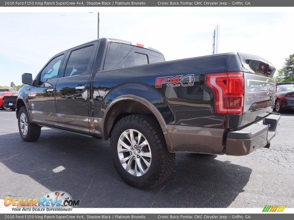 2016 Ford F150 King Ranch SuperCrew 4x4 Shadow Black / Platinum Brunello Photo #5