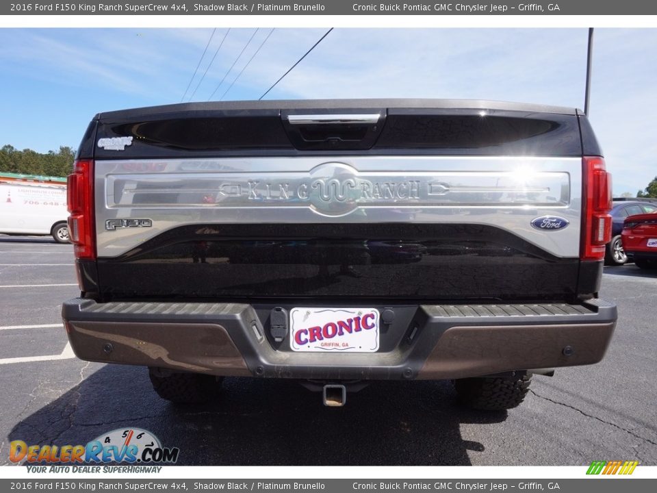 2016 Ford F150 King Ranch SuperCrew 4x4 Shadow Black / Platinum Brunello Photo #6