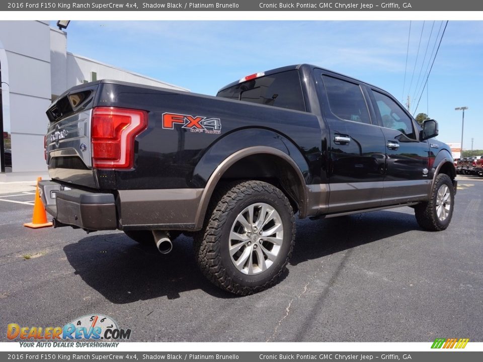 2016 Ford F150 King Ranch SuperCrew 4x4 Shadow Black / Platinum Brunello Photo #7