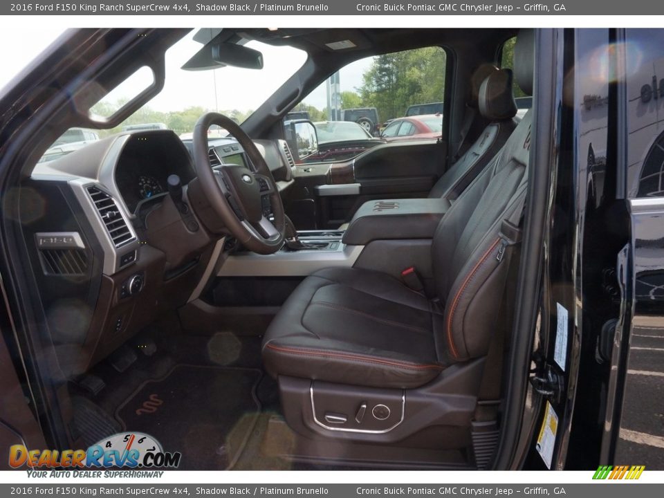 2016 Ford F150 King Ranch SuperCrew 4x4 Shadow Black / Platinum Brunello Photo #9