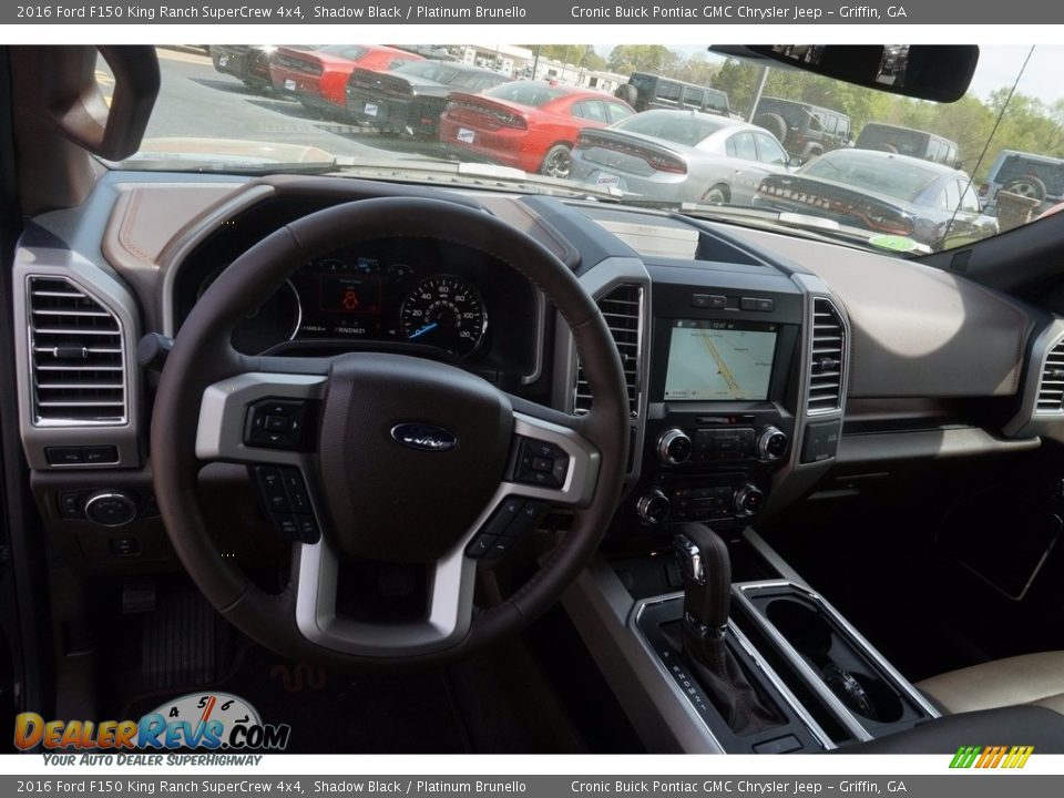 2016 Ford F150 King Ranch SuperCrew 4x4 Shadow Black / Platinum Brunello Photo #10
