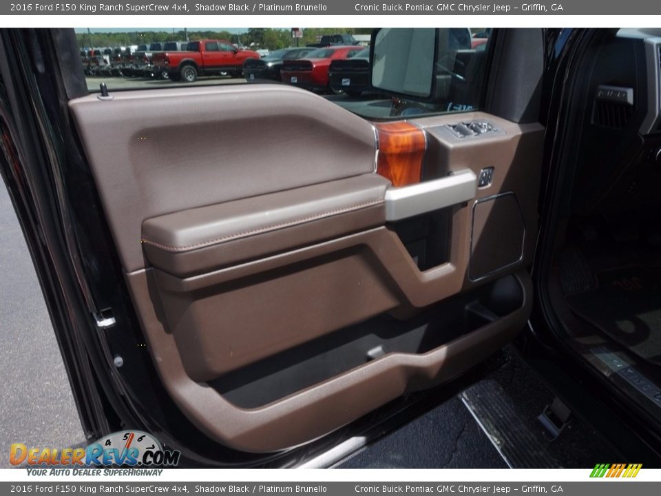 2016 Ford F150 King Ranch SuperCrew 4x4 Shadow Black / Platinum Brunello Photo #12