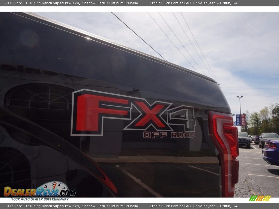 2016 Ford F150 King Ranch SuperCrew 4x4 Shadow Black / Platinum Brunello Photo #14