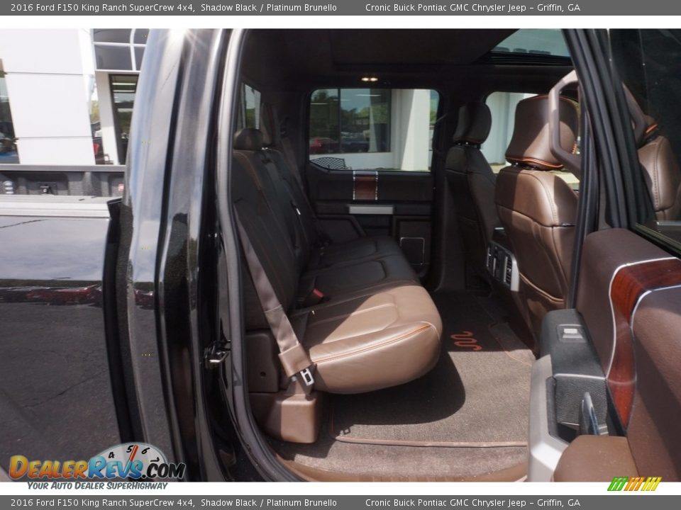 2016 Ford F150 King Ranch SuperCrew 4x4 Shadow Black / Platinum Brunello Photo #16