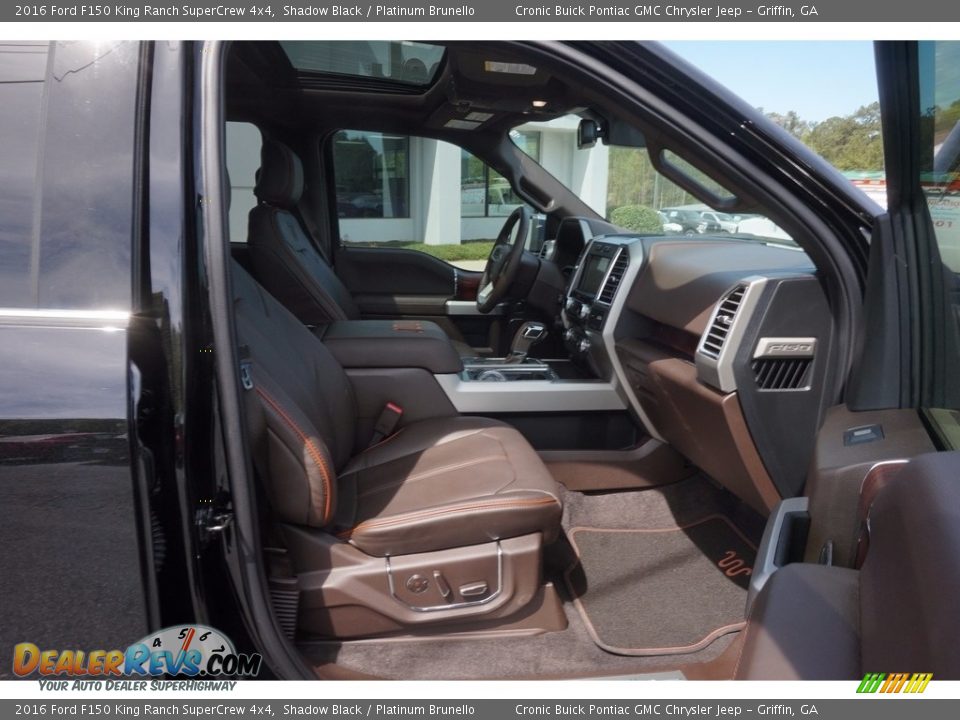 2016 Ford F150 King Ranch SuperCrew 4x4 Shadow Black / Platinum Brunello Photo #17