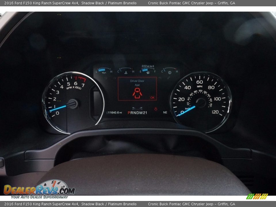 2016 Ford F150 King Ranch SuperCrew 4x4 Shadow Black / Platinum Brunello Photo #19