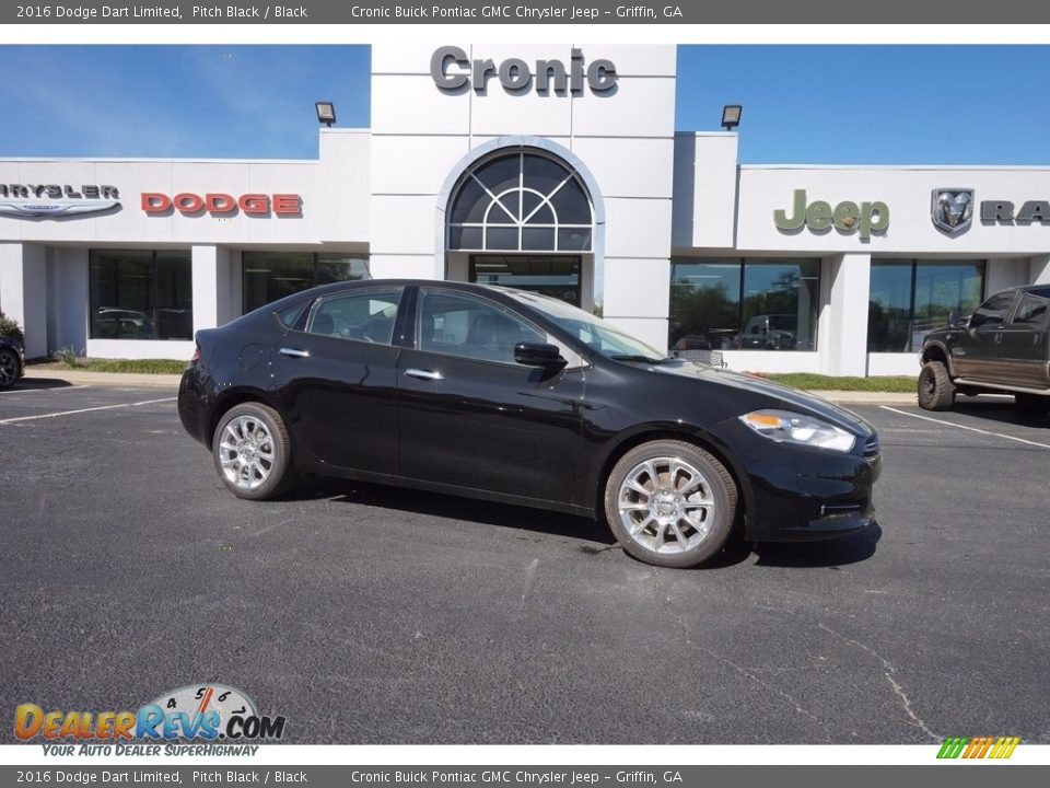 2016 Dodge Dart Limited Pitch Black / Black Photo #1