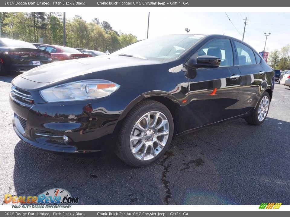 2016 Dodge Dart Limited Pitch Black / Black Photo #3