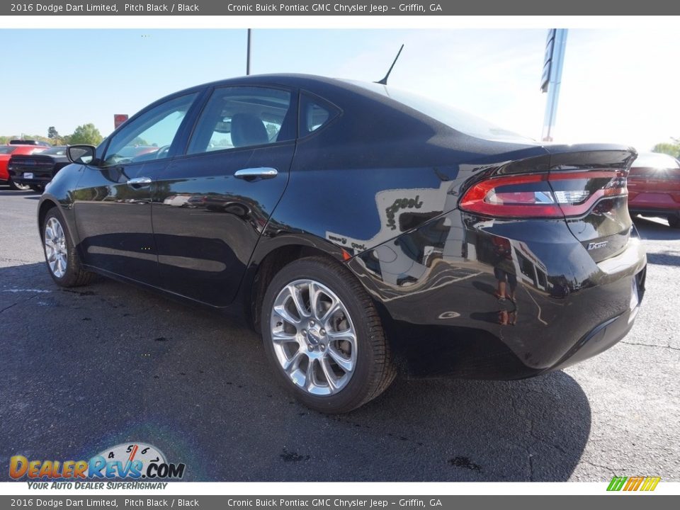 2016 Dodge Dart Limited Pitch Black / Black Photo #5
