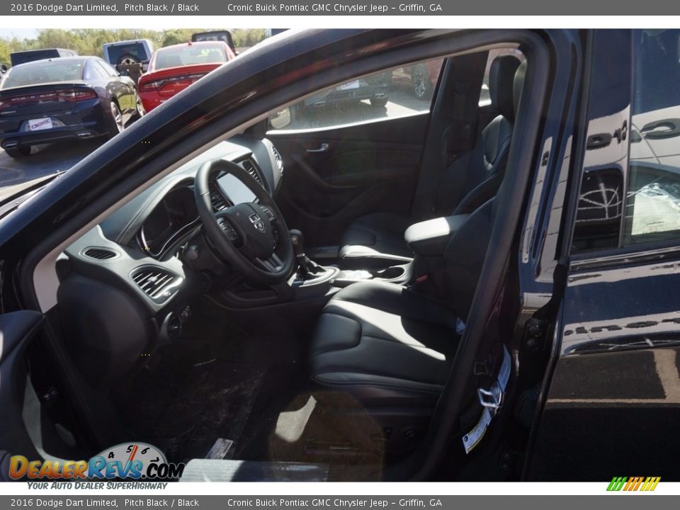2016 Dodge Dart Limited Pitch Black / Black Photo #9