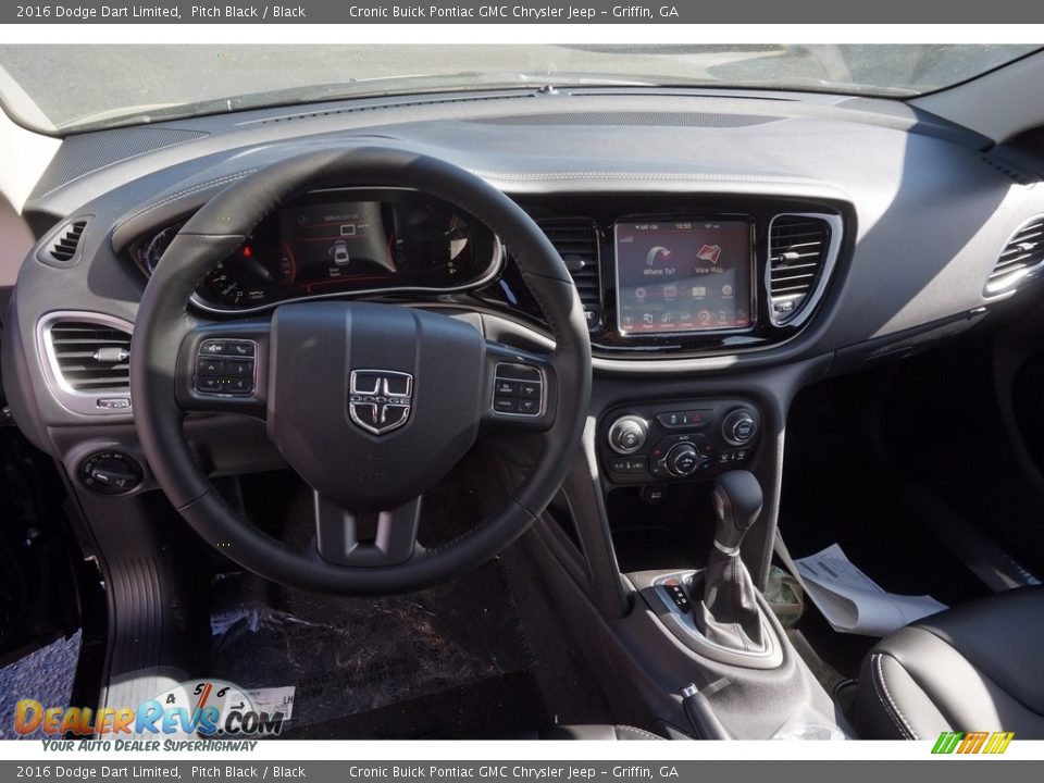 2016 Dodge Dart Limited Pitch Black / Black Photo #10