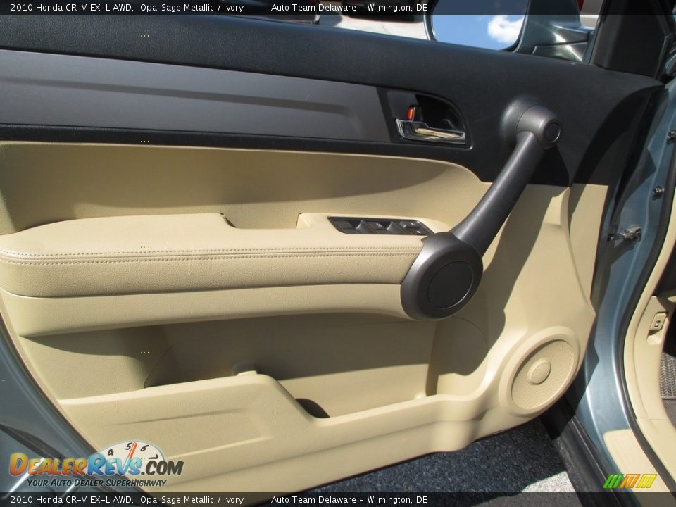 2010 Honda CR-V EX-L AWD Opal Sage Metallic / Ivory Photo #24