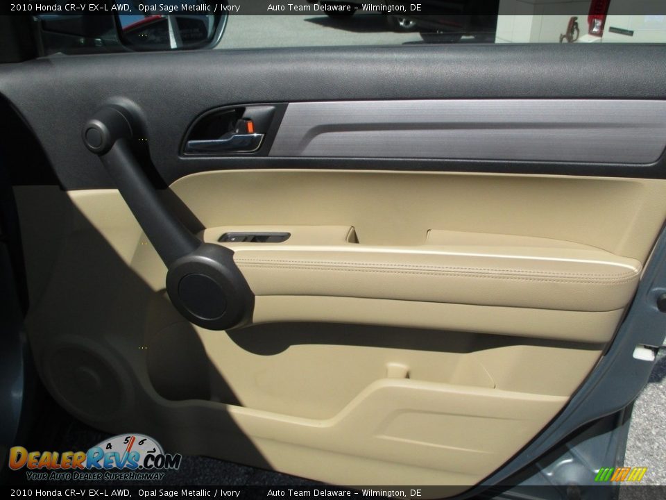 2010 Honda CR-V EX-L AWD Opal Sage Metallic / Ivory Photo #25