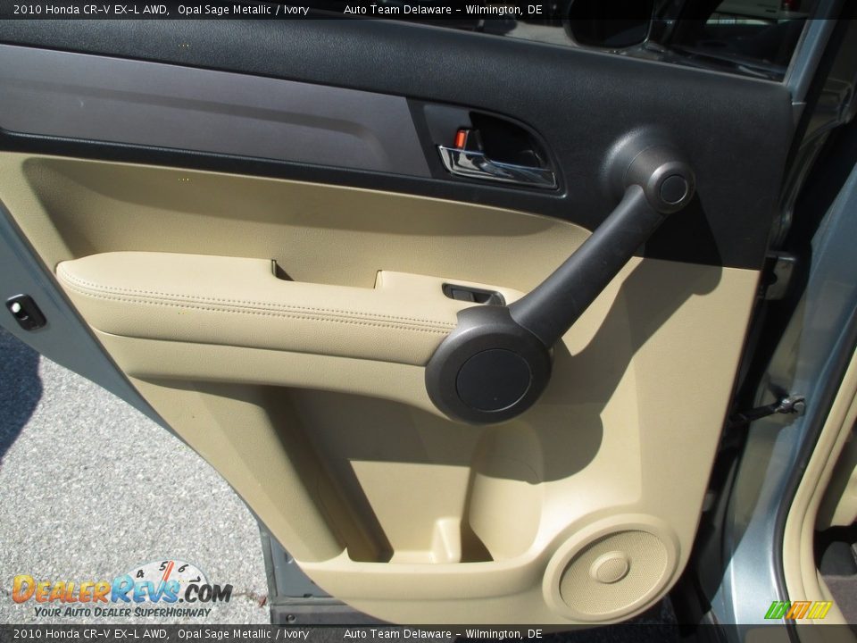 2010 Honda CR-V EX-L AWD Opal Sage Metallic / Ivory Photo #26