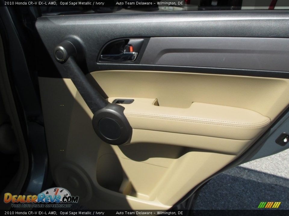 2010 Honda CR-V EX-L AWD Opal Sage Metallic / Ivory Photo #27