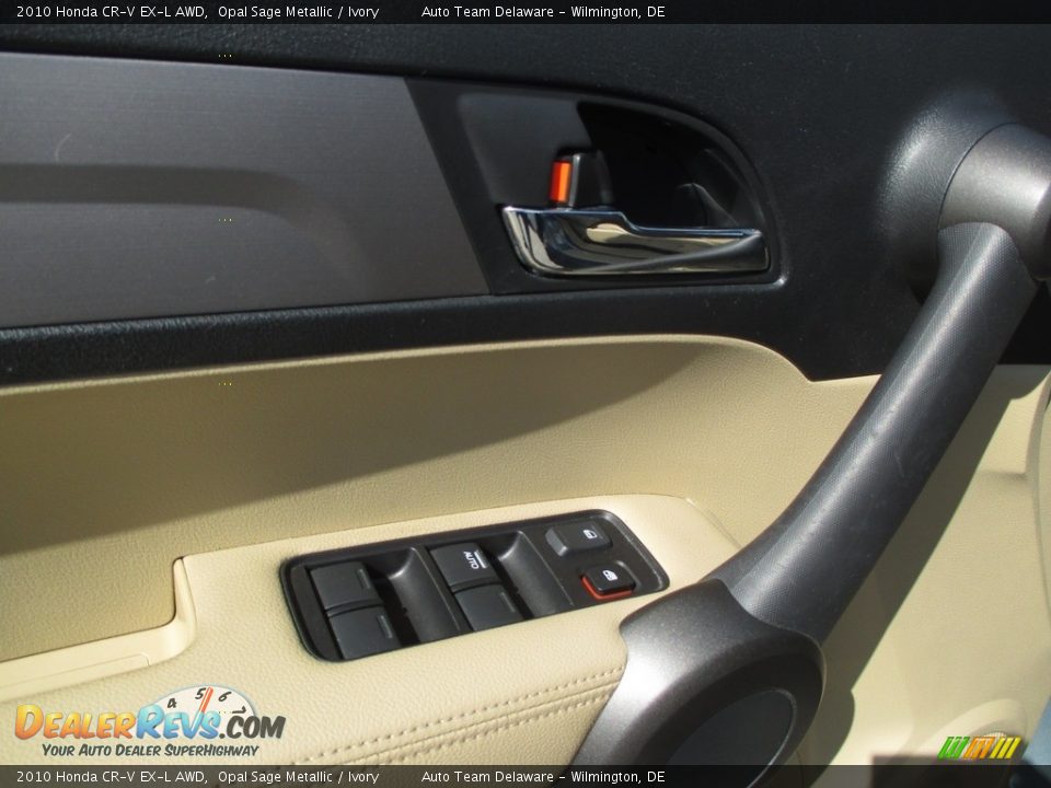 2010 Honda CR-V EX-L AWD Opal Sage Metallic / Ivory Photo #32