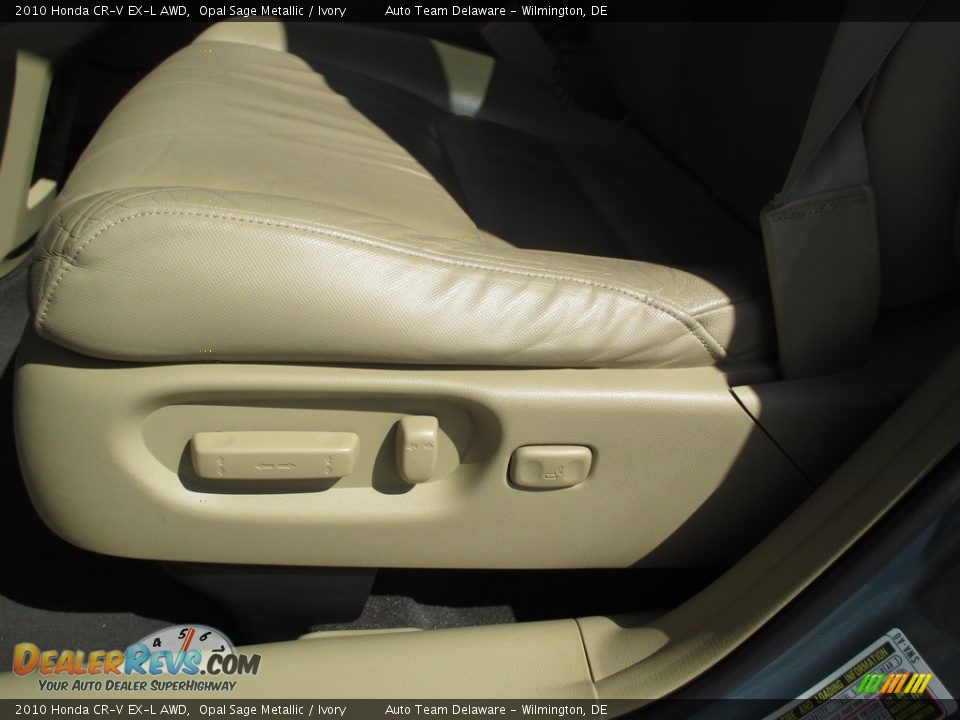 2010 Honda CR-V EX-L AWD Opal Sage Metallic / Ivory Photo #34