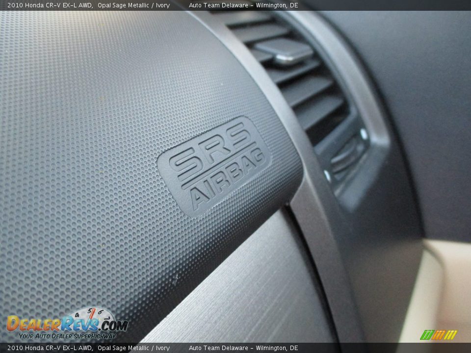 2010 Honda CR-V EX-L AWD Opal Sage Metallic / Ivory Photo #36