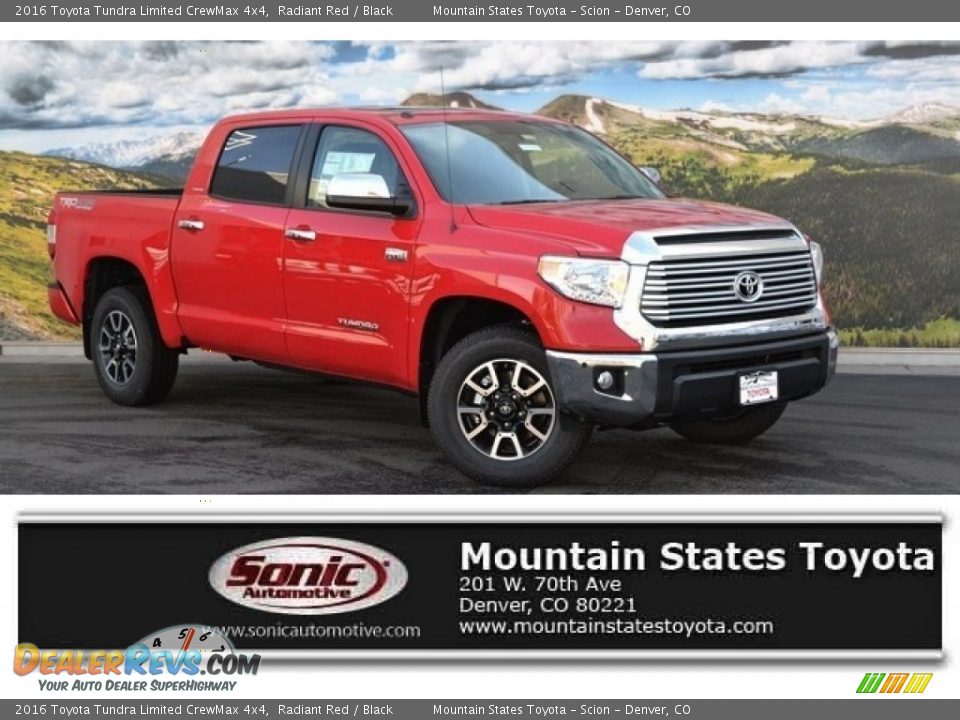 2016 Toyota Tundra Limited CrewMax 4x4 Radiant Red / Black Photo #1