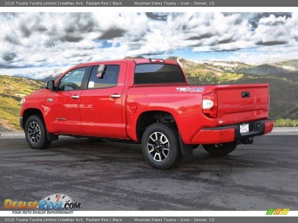 2016 Toyota Tundra Limited CrewMax 4x4 Radiant Red / Black Photo #3