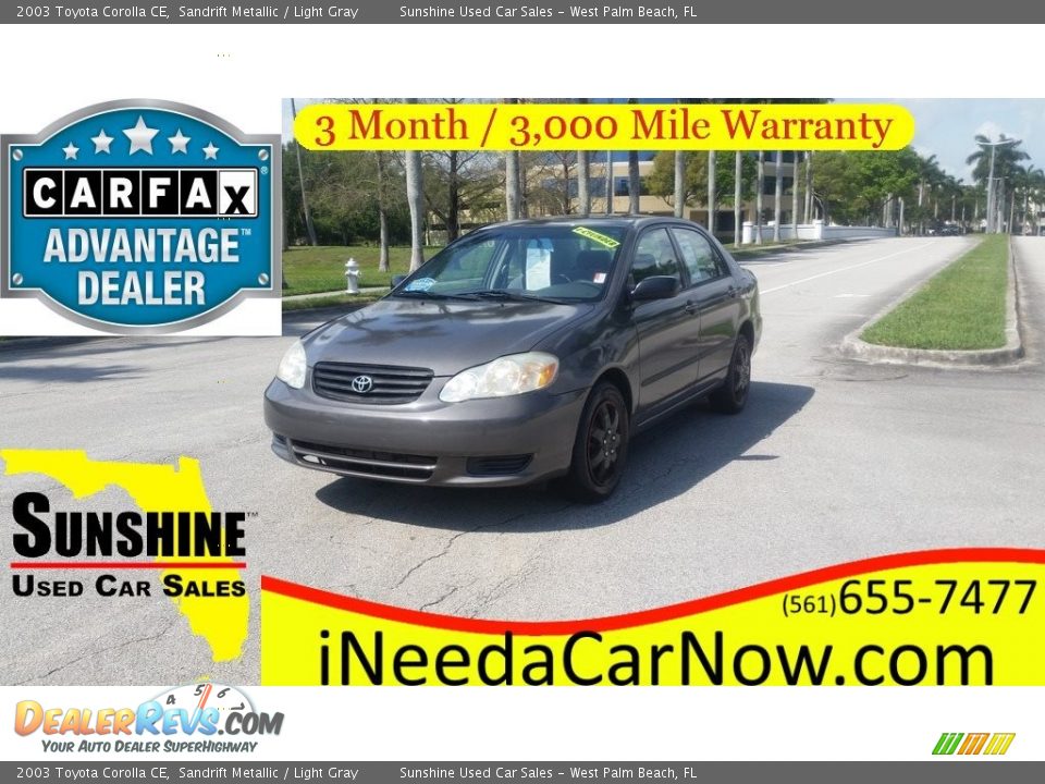 2003 Toyota Corolla CE Sandrift Metallic / Light Gray Photo #1