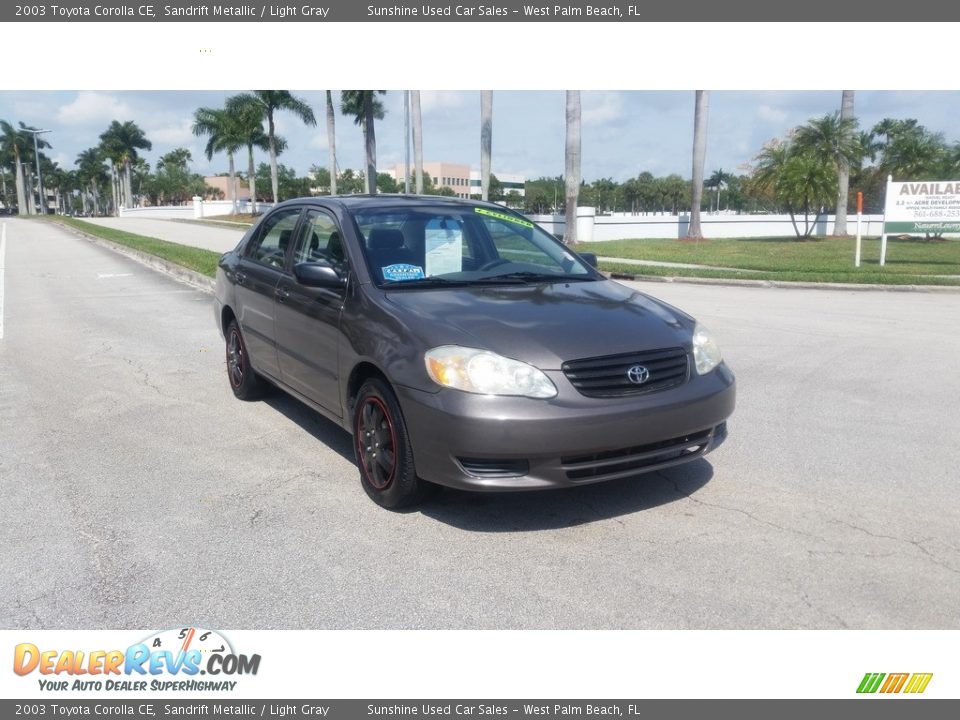2003 Toyota Corolla CE Sandrift Metallic / Light Gray Photo #7