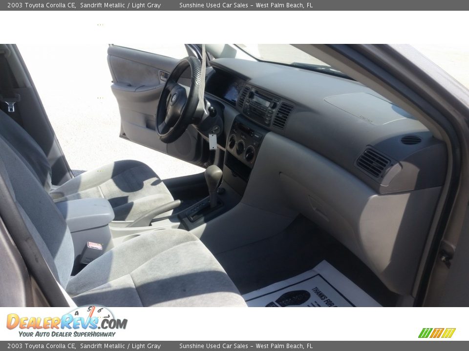 2003 Toyota Corolla CE Sandrift Metallic / Light Gray Photo #17