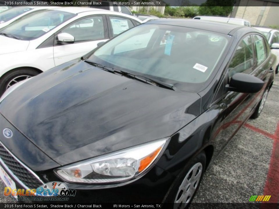 2016 Ford Focus S Sedan Shadow Black / Charcoal Black Photo #2