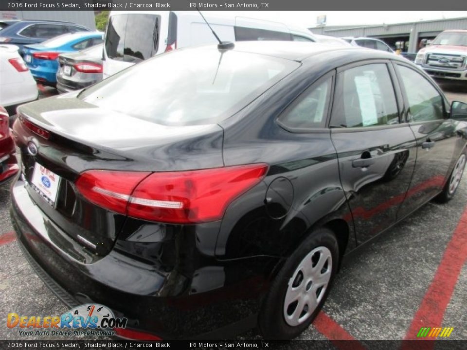 2016 Ford Focus S Sedan Shadow Black / Charcoal Black Photo #7