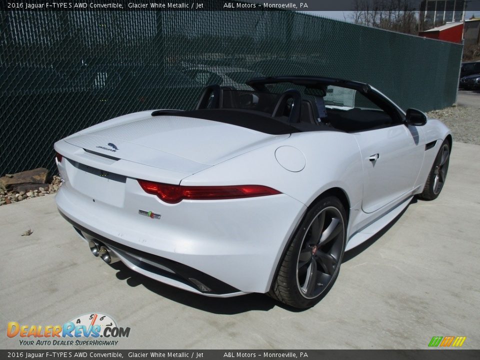 2016 Jaguar F-TYPE S AWD Convertible Glacier White Metallic / Jet Photo #4