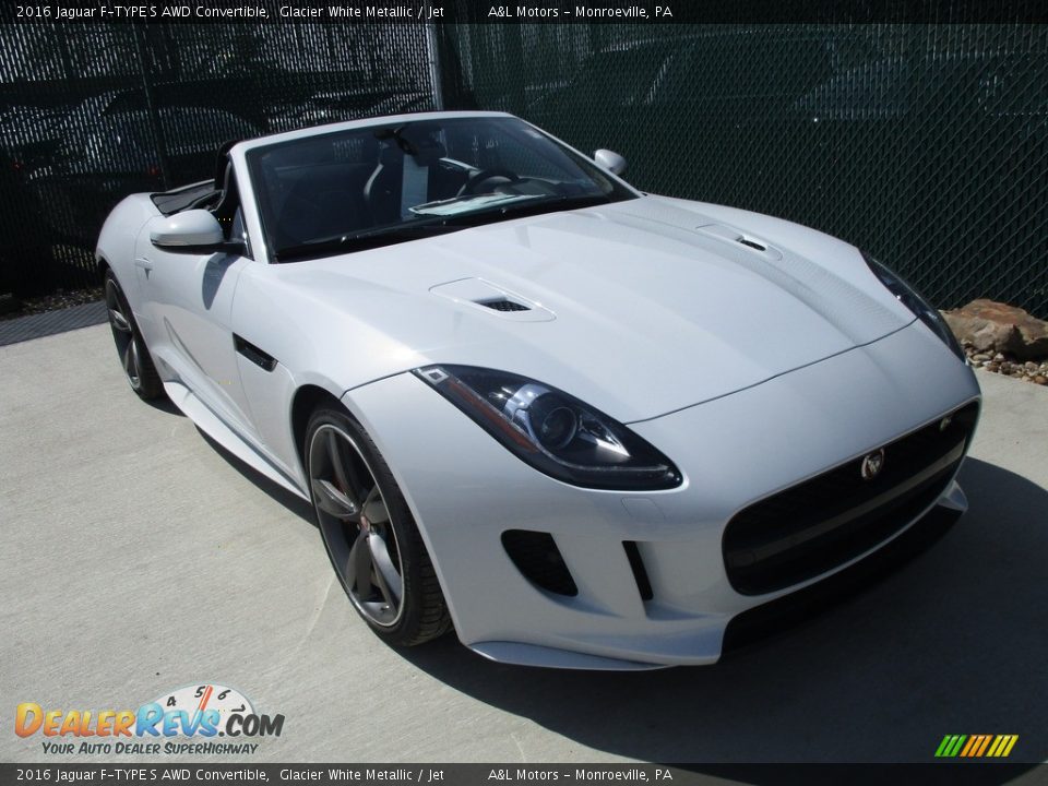 2016 Jaguar F-TYPE S AWD Convertible Glacier White Metallic / Jet Photo #6