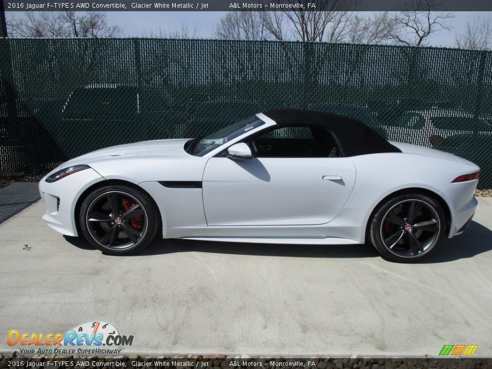 2016 Jaguar F-TYPE S AWD Convertible Glacier White Metallic / Jet Photo #10