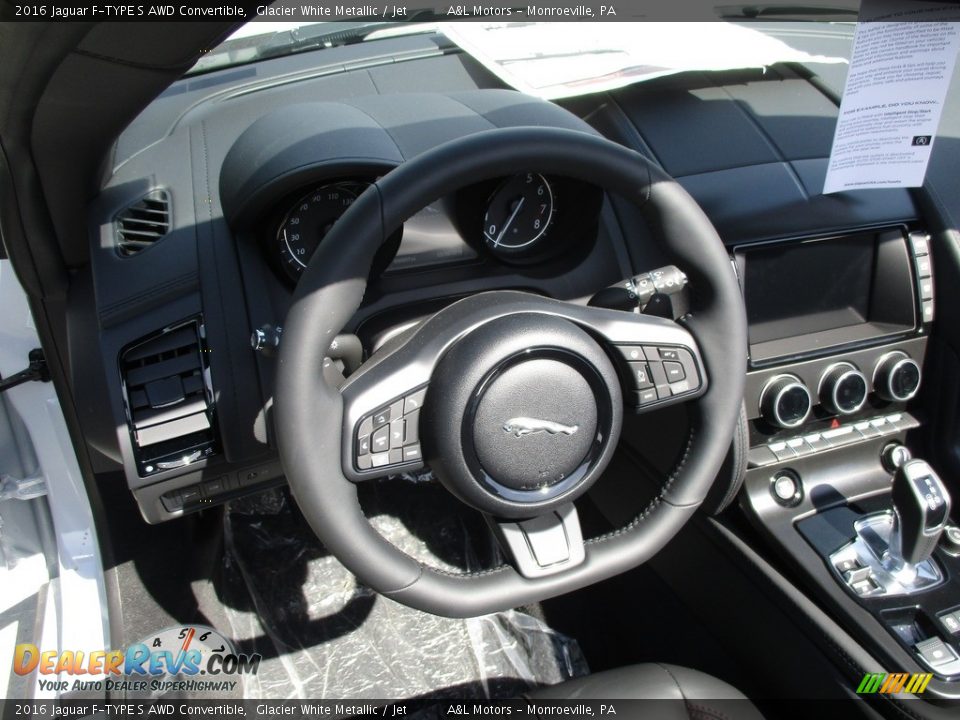 2016 Jaguar F-TYPE S AWD Convertible Glacier White Metallic / Jet Photo #14