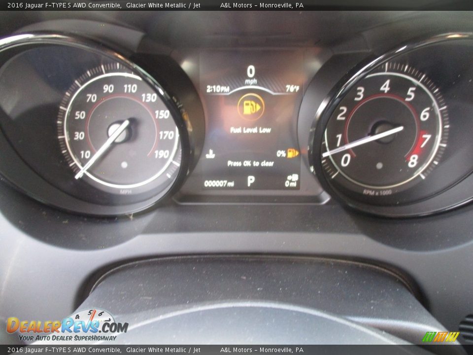 2016 Jaguar F-TYPE S AWD Convertible Glacier White Metallic / Jet Photo #20