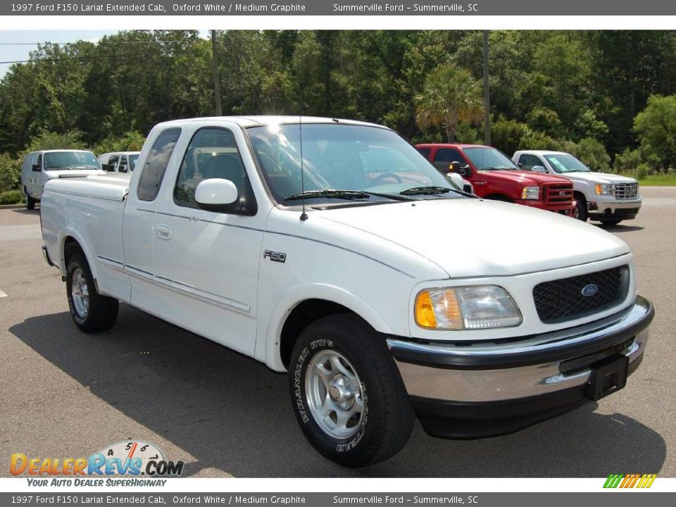 1997 Ford F150 Lariat Extended Cab Oxford White / Medium Graphite Photo #1