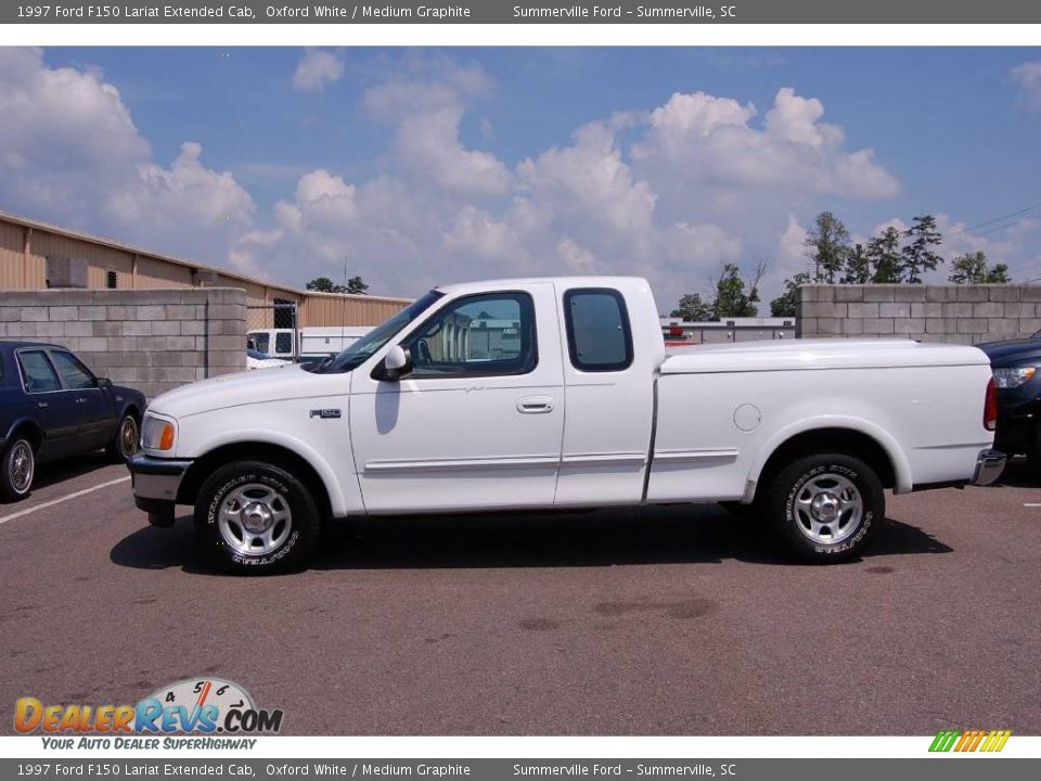 1997 Ford F150 Lariat Extended Cab Oxford White / Medium Graphite Photo #2