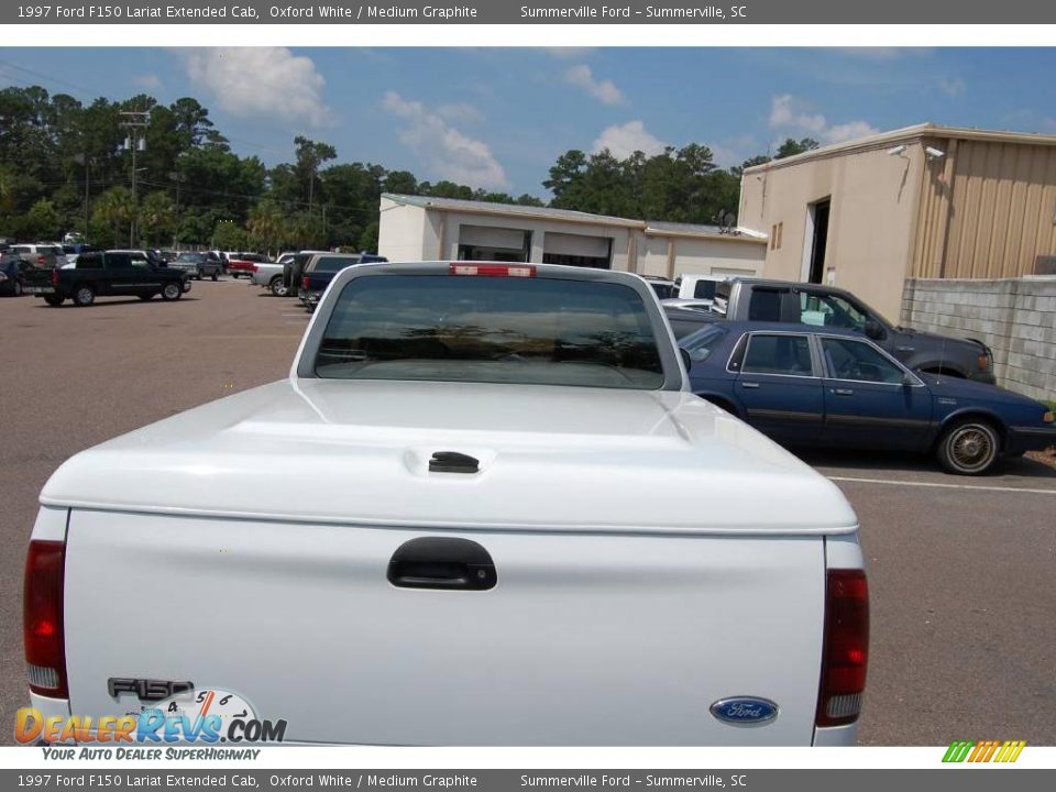 1997 Ford F150 Lariat Extended Cab Oxford White / Medium Graphite Photo #6