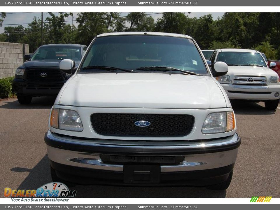 1997 Ford F150 Lariat Extended Cab Oxford White / Medium Graphite Photo #12