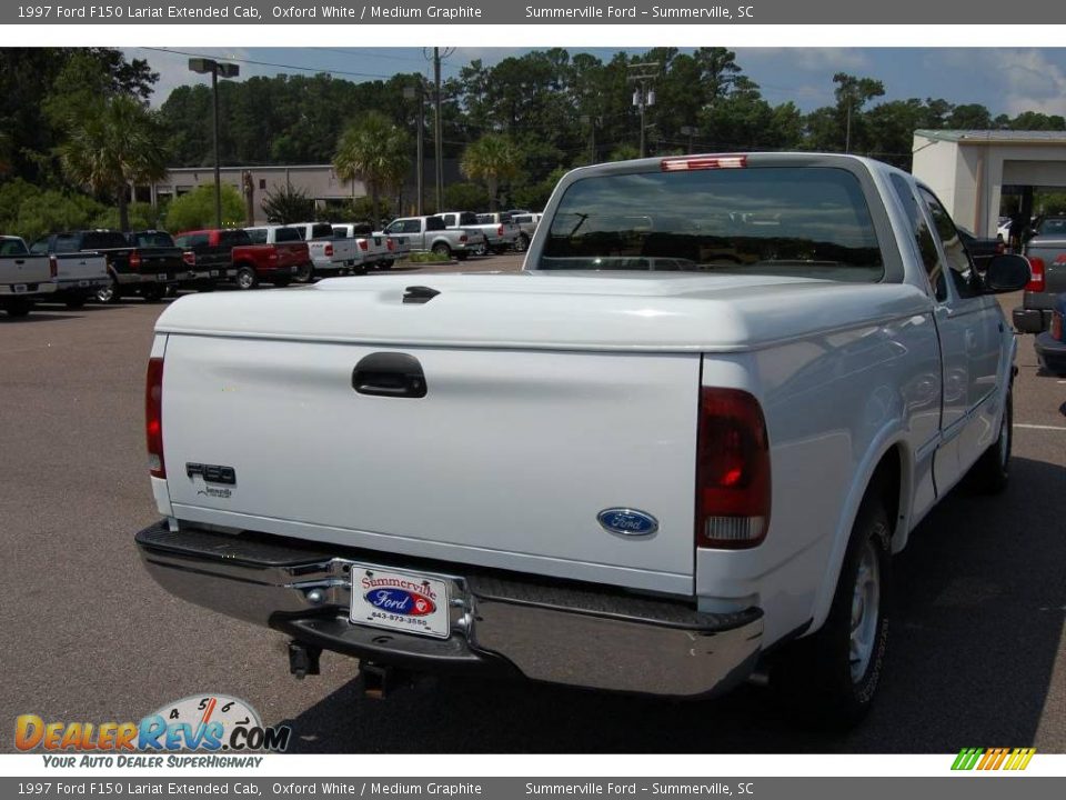 1997 Ford F150 Lariat Extended Cab Oxford White / Medium Graphite Photo #14