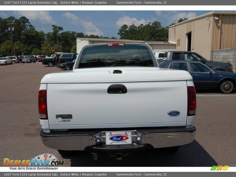 1997 Ford F150 Lariat Extended Cab Oxford White / Medium Graphite Photo #15