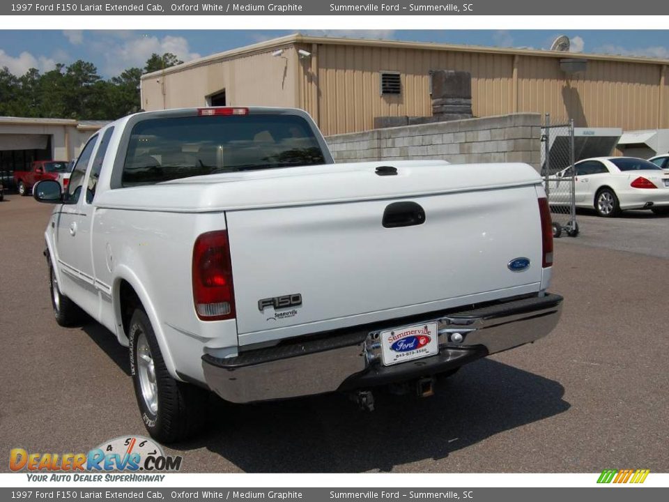 1997 Ford F150 Lariat Extended Cab Oxford White / Medium Graphite Photo #16