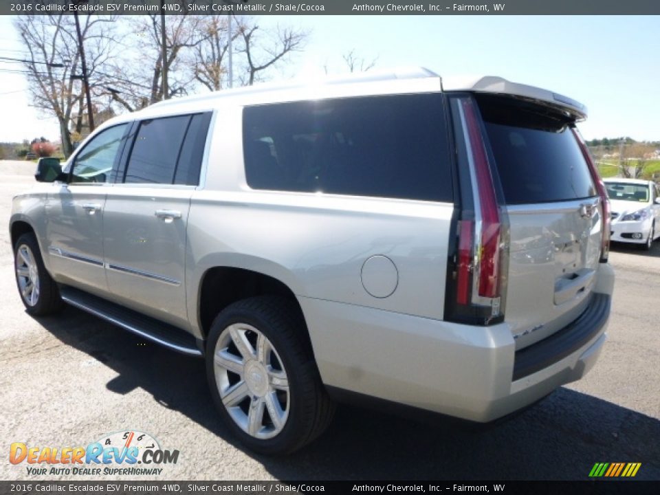 2016 Cadillac Escalade ESV Premium 4WD Silver Coast Metallic / Shale/Cocoa Photo #11