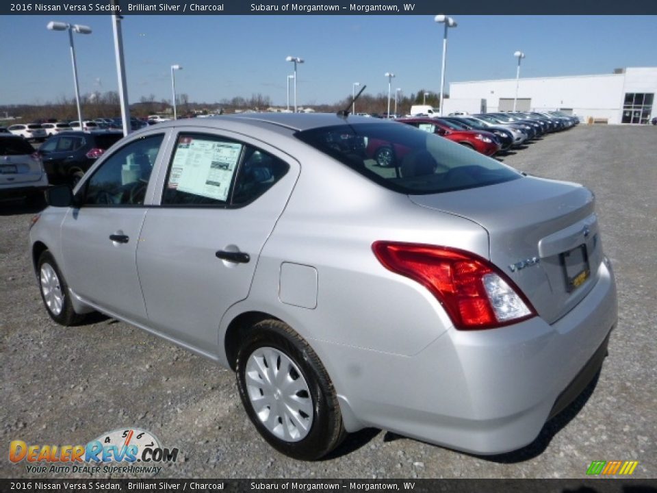 2016 Nissan Versa S Sedan Brilliant Silver / Charcoal Photo #5