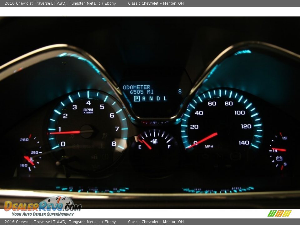 2016 Chevrolet Traverse LT AWD Tungsten Metallic / Ebony Photo #7