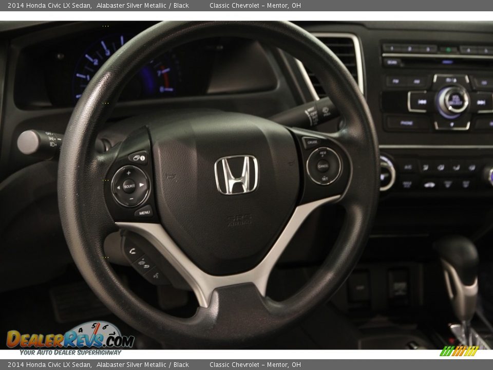 2014 Honda Civic LX Sedan Alabaster Silver Metallic / Black Photo #7