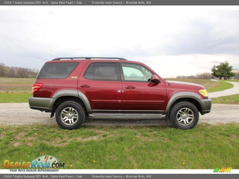 2004 Toyota Sequoia SR5 4x4 Salsa Red Pearl / Oak Photo #5