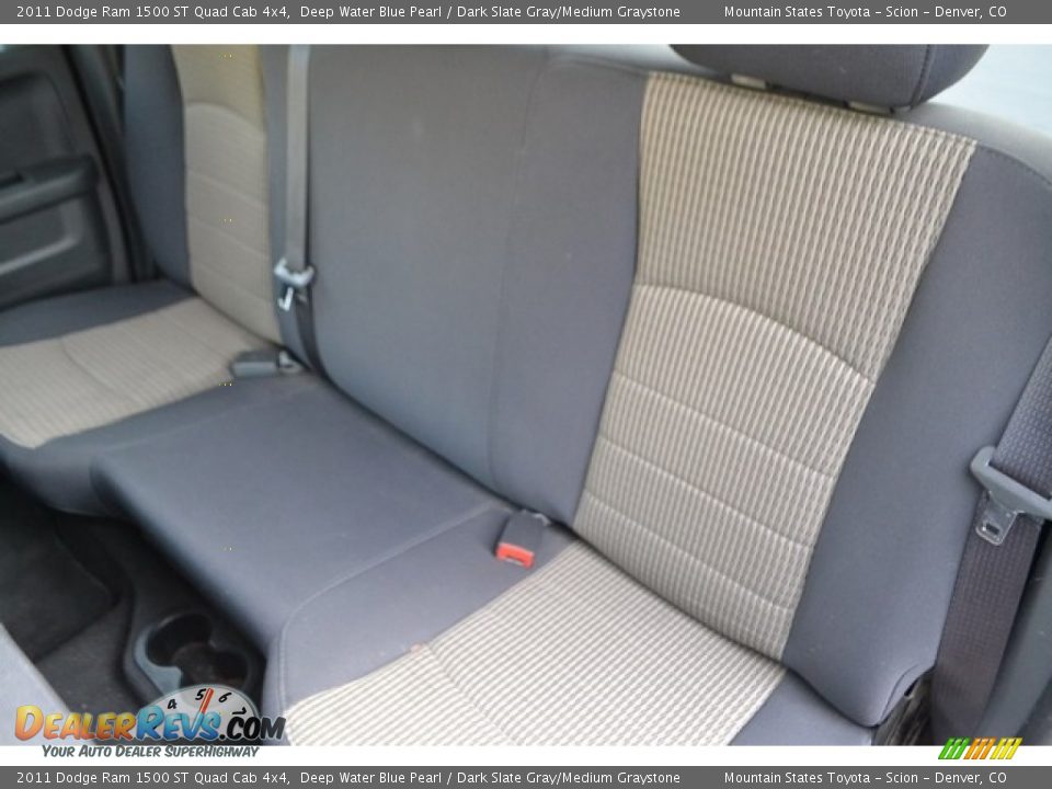 2011 Dodge Ram 1500 ST Quad Cab 4x4 Deep Water Blue Pearl / Dark Slate Gray/Medium Graystone Photo #8