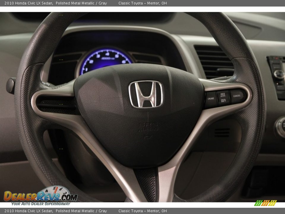 2010 Honda Civic LX Sedan Polished Metal Metallic / Gray Photo #6